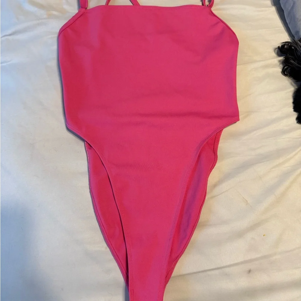 ALO Yoga Hot Pink One-Piece Swimsuit - Picture 5 of 7